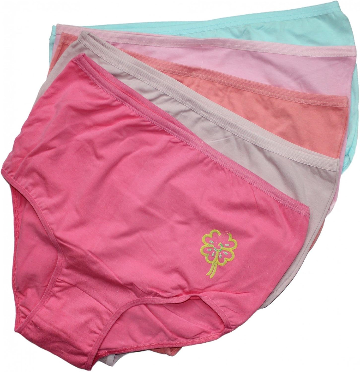 Set of 5 Women's Briefs Waist Briefs in Large Sizes Cotton Briefs