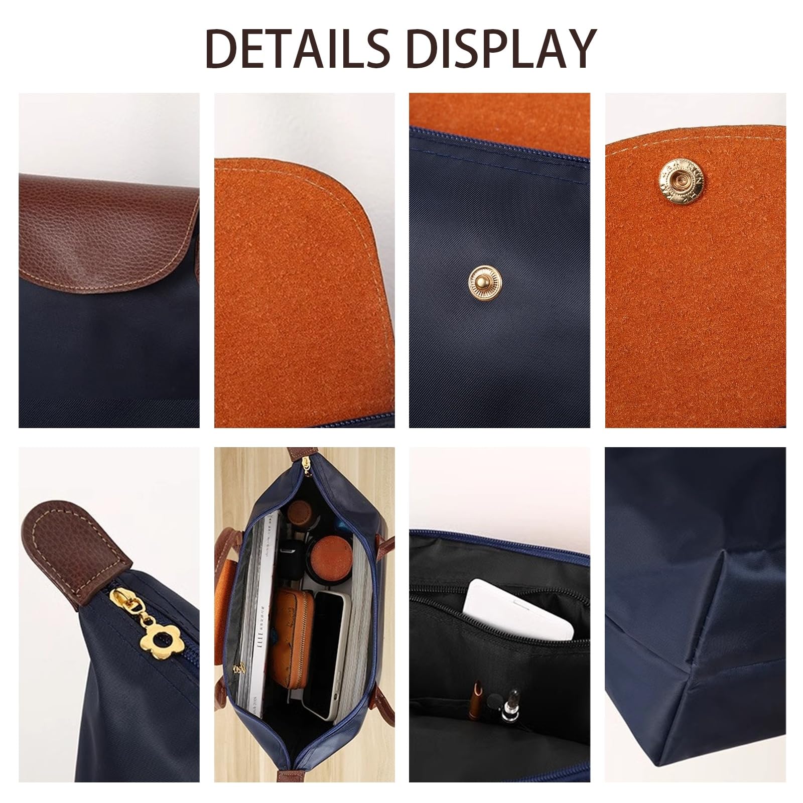 Bolso de Hombro para Mujeres, Bolsa de Mano para Mujer, Bolso Universidad Trabajo, Liviano y Plegable, Bolsos de Grandes Capacidad para Viajar Desplazamientos Compras Playa — view 5