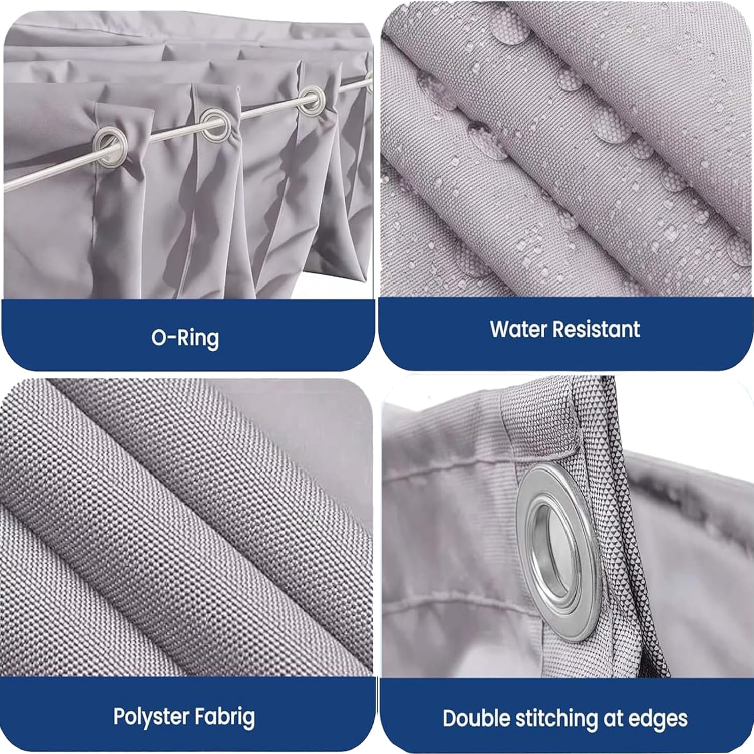 Vela Parasole a Onda Retrattile 2 x 12.75 m Resistente Agli Strappi, Resistente Alle Intemperie Tenda da Sole a Onda Retrattile Copertura Regolabile per Ombra per Esterno, Terrazzo, bianco