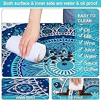 Vista 3 de Funda de mesa de picnic con fundas para bancos Esenciales de camping Mantel de picnic impermeable y a prueba de viento con bolsa de cordón, funda