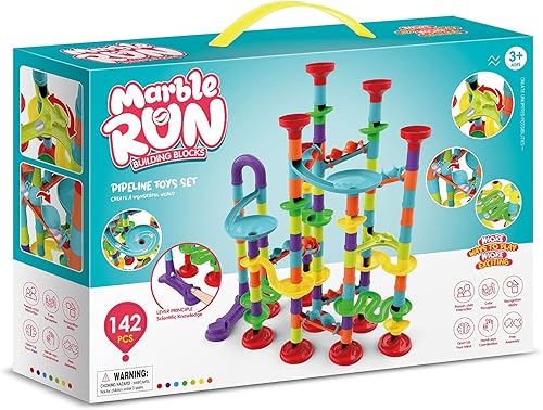 Miniatura 7 de Blacka Juego de carreras de mármol para niños de 4 5 6 7 8 9 10 años en adelante, juguetes educativos STEM regalo de cumpleaños, festival, A880,