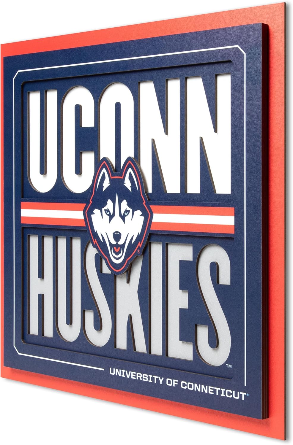 YouTheFan NCAA Connecticut Huskies Slogan Series 3D Wall Art