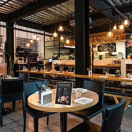 Miniatura 6 de Soporte transparente de 8.5 x 11 pulgadas para menú de mesa, soporte de exhibición de escritorio, soporte de papel, soporte para letreros de mesa,