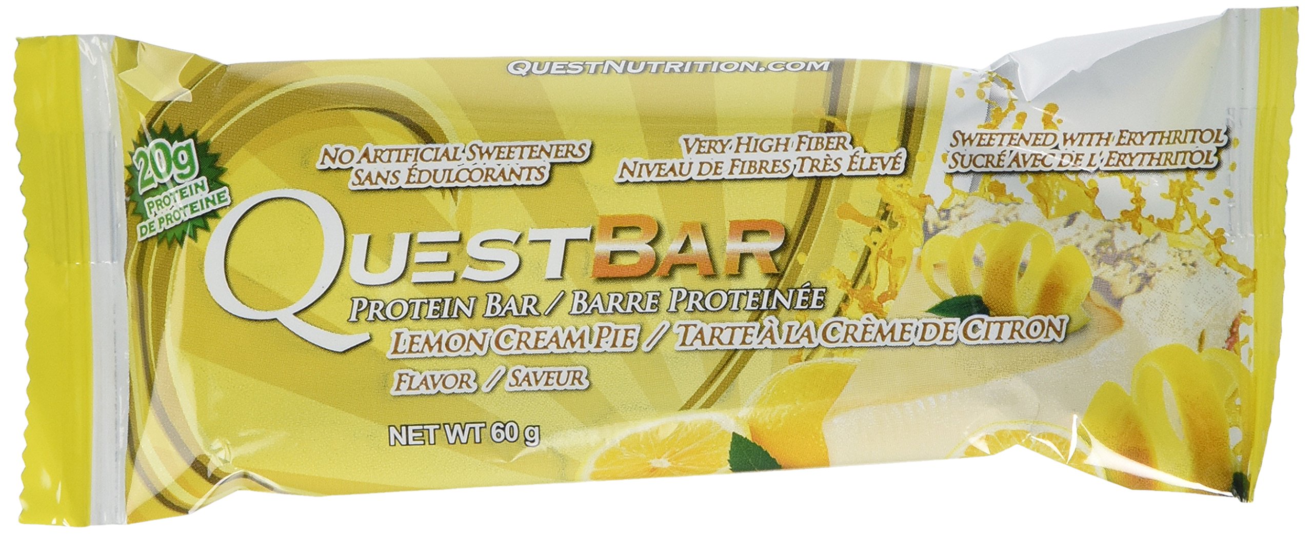 Quest Bar Protein Bar, Lemon Cream Pie, 2.12 Ounce (Pack of 12)