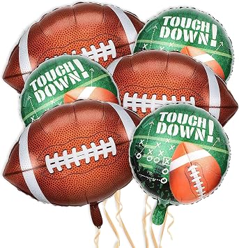 Football Balloons, Football Party Favor Supplies, 61.4 Inch Giant Goal Post Balloon Set for Football Birthday Tailgate Party Indoor Outdoor Celebrations Decorations Football