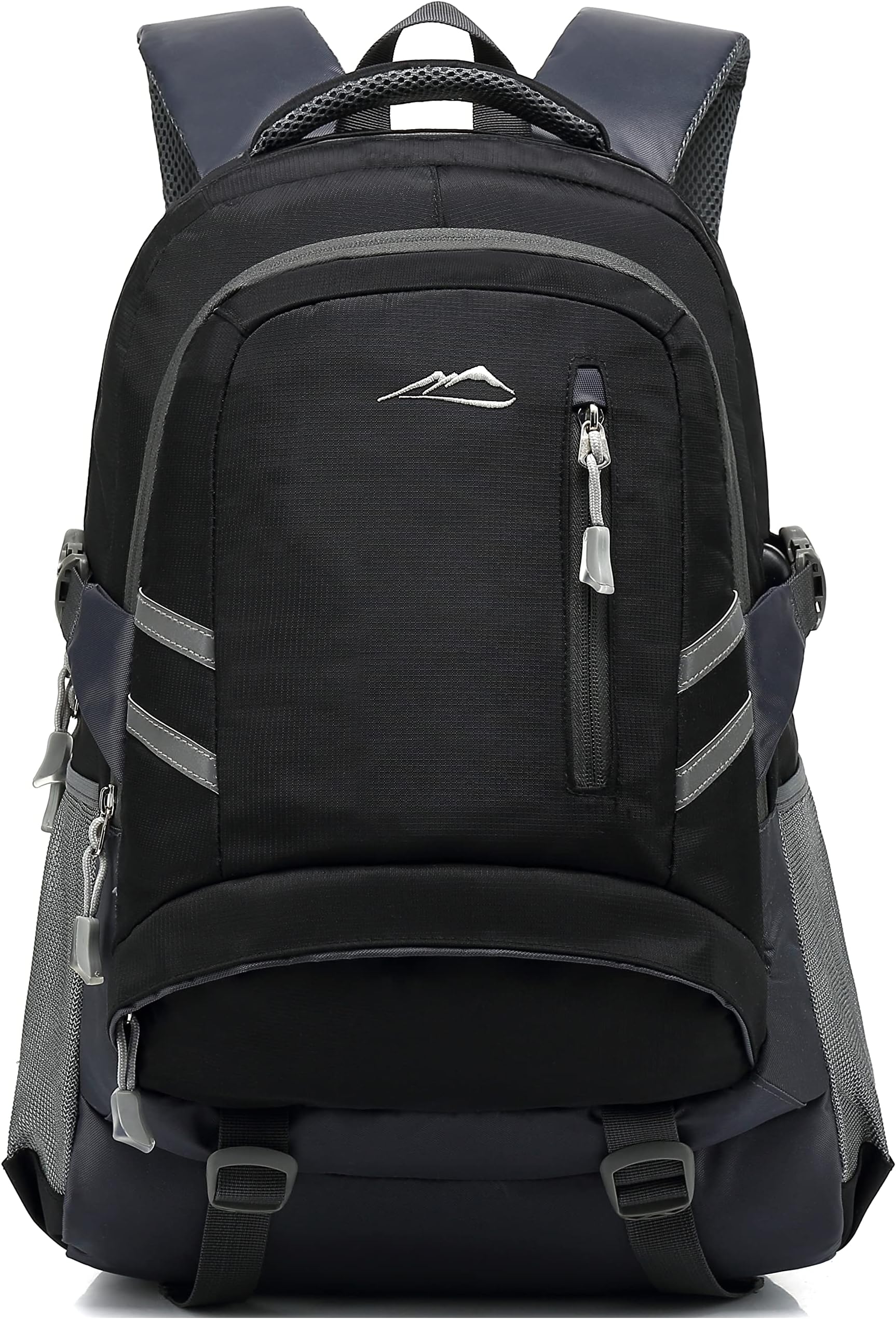 ProEtradeBackpack Bookbag for College Laptop Travel, Fit Laptop Up to 15.6 inch Multi Compartment with USB Charging Port Anti theft, Gift for Men Women (Black)