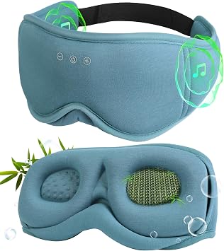 LC-dolida Masque de Sommeil Bluetooth 5.4, Noir, Lavable