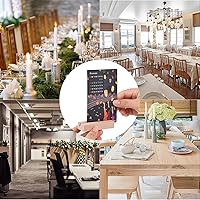 Vista 7 de 8 soportes de madera para tarjetas de lugar, soportes de números rústicos para decoración de mesa de fiesta de boda