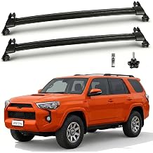 OTUAYAUTO Lockable Roof Rack Cross Bars - Compatible with Toyota 4Runner 2010-2024, Aluminum Heavy Duty Anti-Theft 220lbs Roof Crossbars for Luggage Racks Bike Kayak Snowboard Non-Corrosion