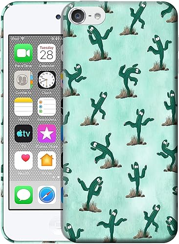 Sasi - Funda para iPod Touch 7, funda para iPod Touch 6, funda para iPod Touch 5, diseño de cactus bailarín, funda protectora de plástico de diseño