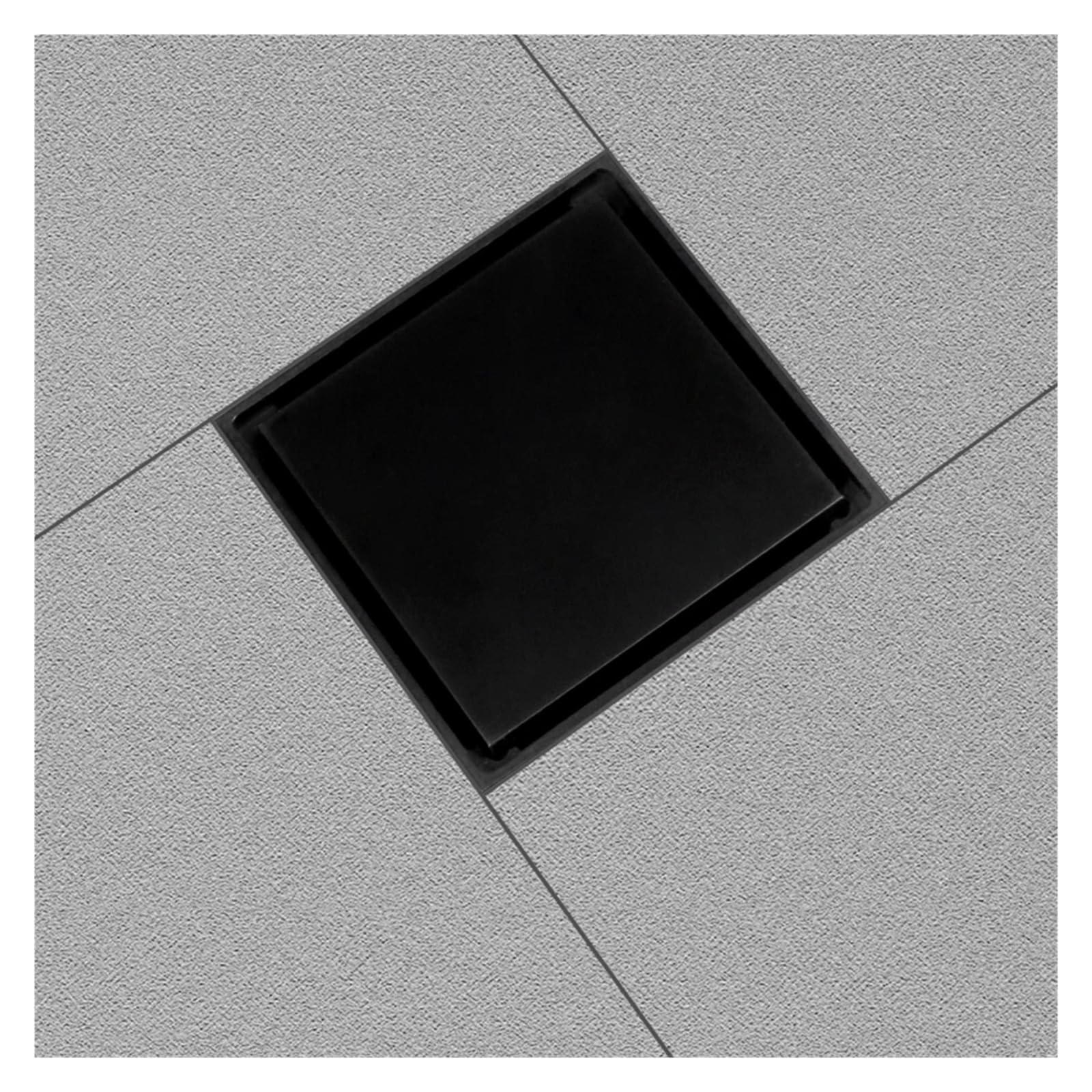 Scarico Doccia Brass 10CMX10CM Shower Floor Drain Bathroom Concealed Floor Drain Tile Insert Square Floor Trash Grate(Rose Gold)