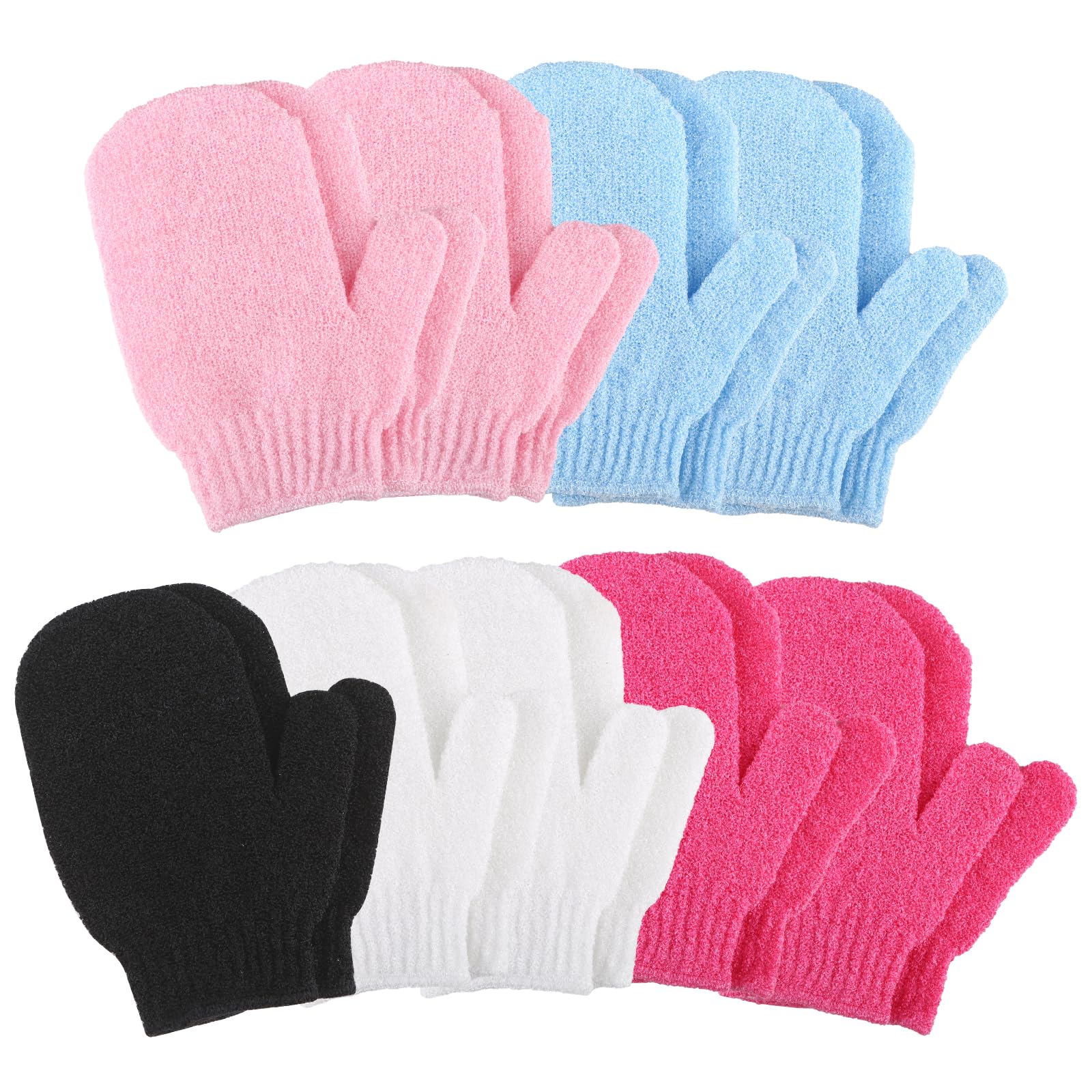 Exfoliating Gloves, 18pcs Bath and Body Exfoliator Mitts, Bamboo Shower Gloves, Scrubs Away Ingrown Hair and Dead Skin, for Shower, Spa, Massage and Dead Skin Cell Remover Loofah