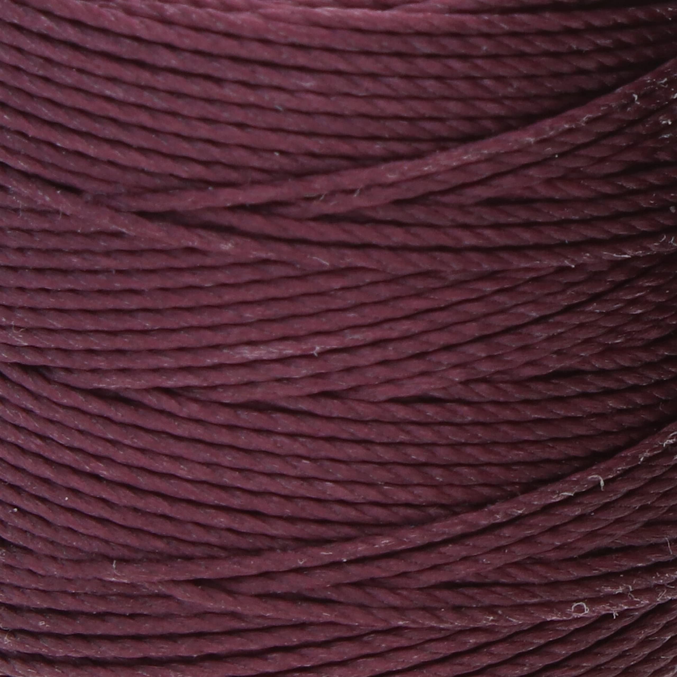 The Beadsmith S-Lon #18 sznurek, kolor bakłażana, rurka z 4 szpulami, 77 metrów, idealna do nawlekania koralików, szydełkowania i biżuterii z mikromakramy, kompatybilny z projektami Kumihimo