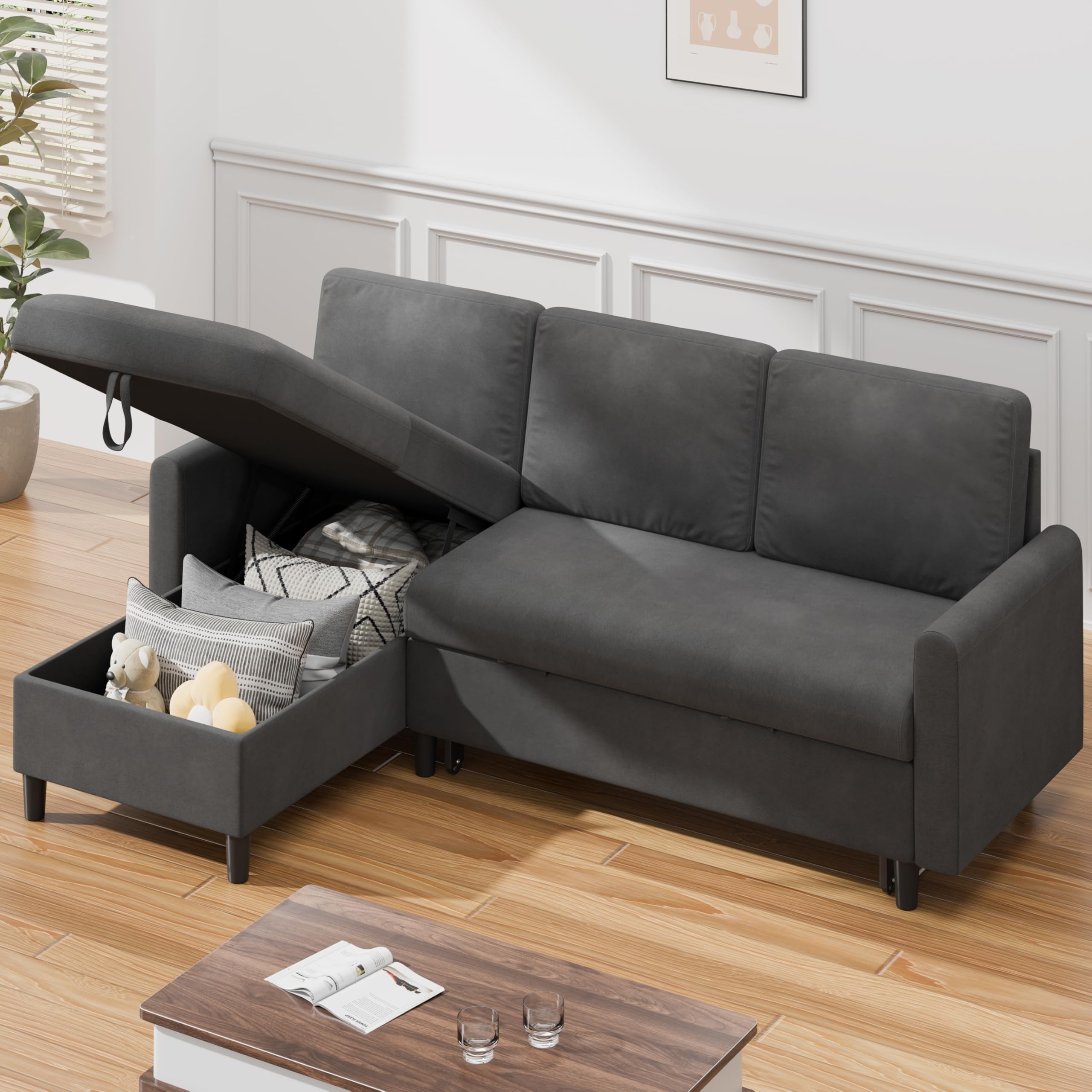 Photo 1 of ***BOX 1 OF 2*** Sectional Couches for Living Room/Office/Apartment,Black