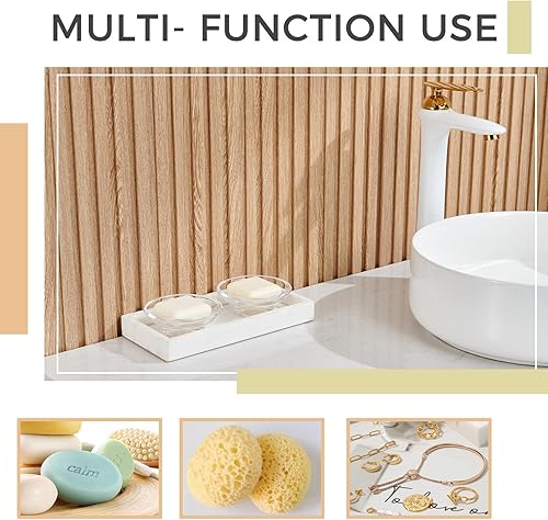 Miniatura 6 de Aomasi - Jabonera de cristal, 2 unidades, soporte redondo transparente para jabón, bandeja de jabón para encimera de baño, fregadero de cocina,