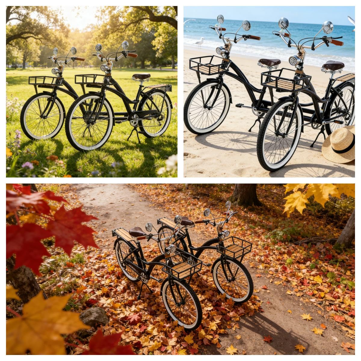 Tenthome Cestello VéLo Portapacchi Anteriore VéLo con Cestino Portabagagli VéLo in Legno Holland Road Bike