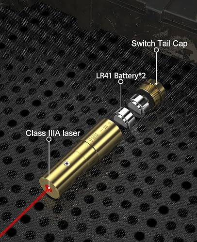 Miniatura 2 de Feyachi Láser de avistamiento de calibre .223 0.219 in0.354 in Red Dot Laser Boresighter para pistola pistola con interruptor de cola incluido