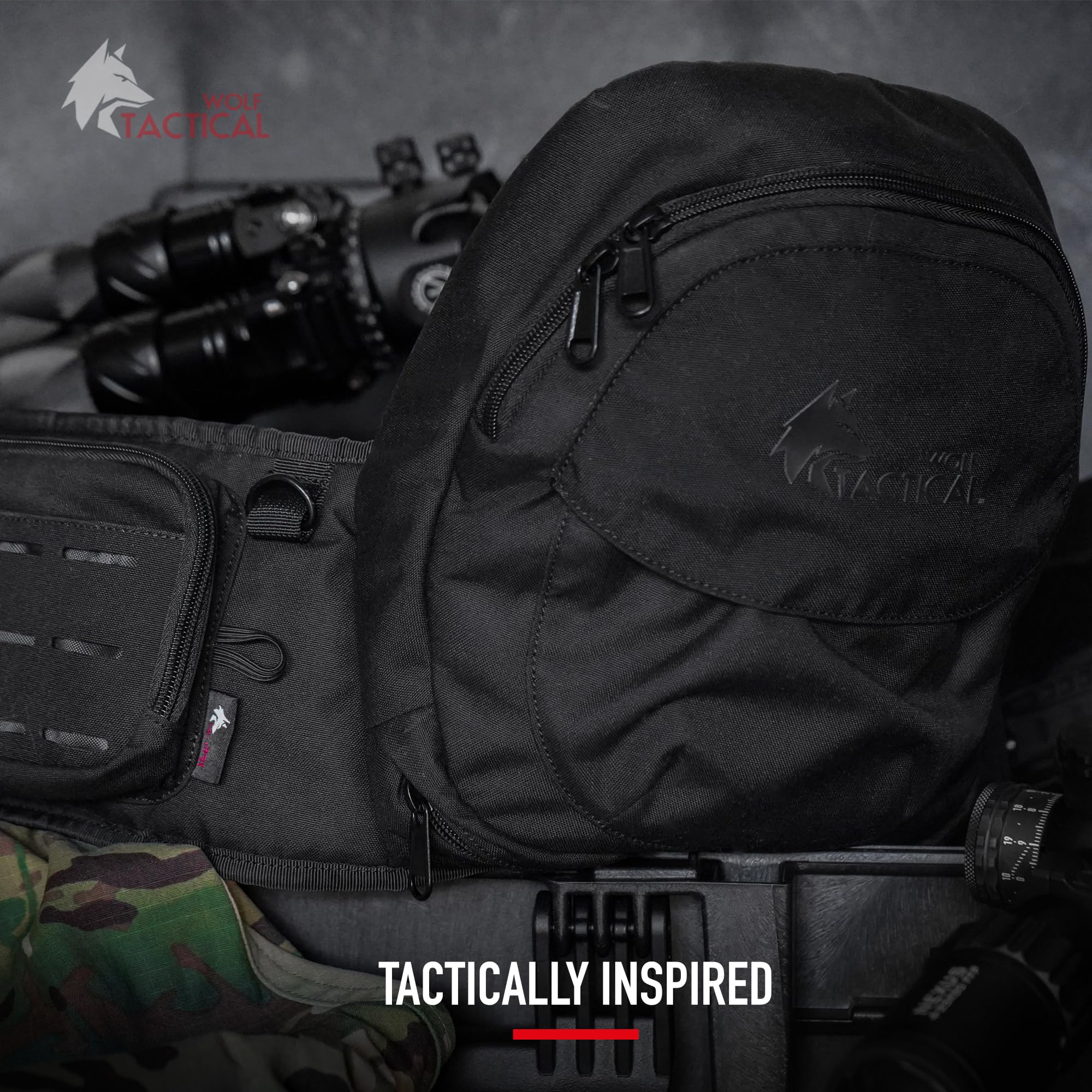 WOLF TACTICAL Baby Hip Carrier – Toddler and Baby Hip Seat Carrier with Adjustable Waistband, Storage Pockets, Ergonomic Design, Up to 45lbs