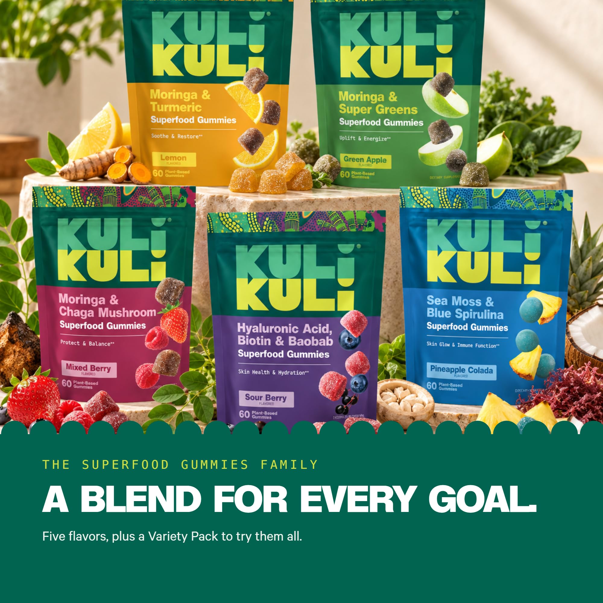 Kuli Kuli Super Energy Gummies, Moringa & Super Greens, Caffeine-Free, 60ct — Amazon image 9