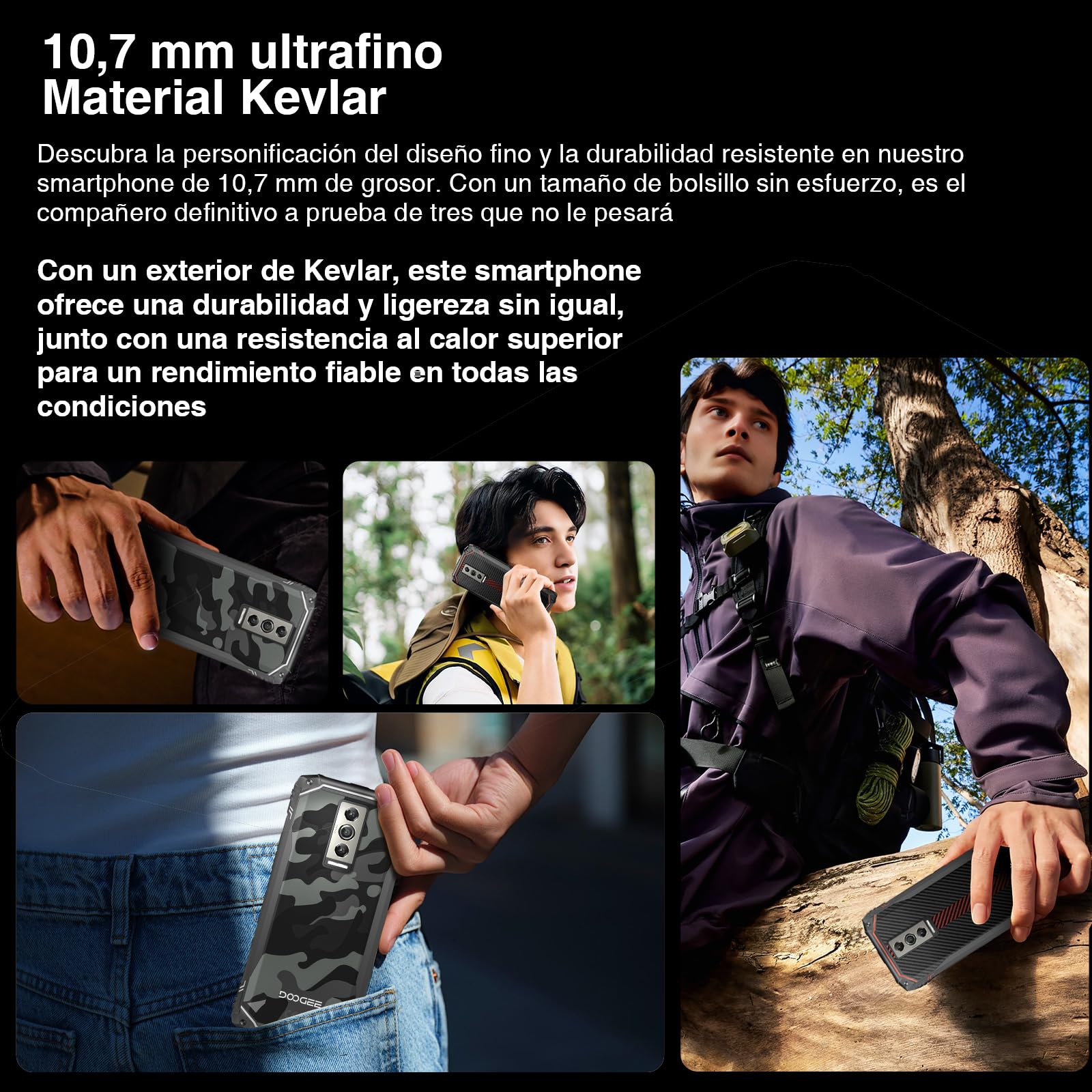 Blade 10 Movil Irrompible Android 14, 9GB+128GB/2TB TF, 6,56" FHD+90Hz | Teléfono Móvil Resistente 4G, 5150mAh Smartphone Octa Core, Cámara 16MP+8MP, Widevine L1/IP68IP69K/Face ID/NFC Moviles