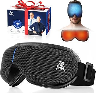 BOB AND BRAD Eye Massager with Heat and Cooling, EyeOasis 3 Elite Smart Eye Mask for Migraines, Heated Face Massager for Dry Eyes Strain Relief Improve Sleep, Birthday Gifts for Women Men Mom Dad