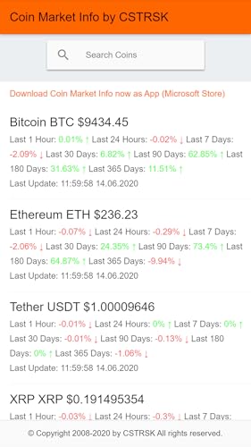 Coin Market Info