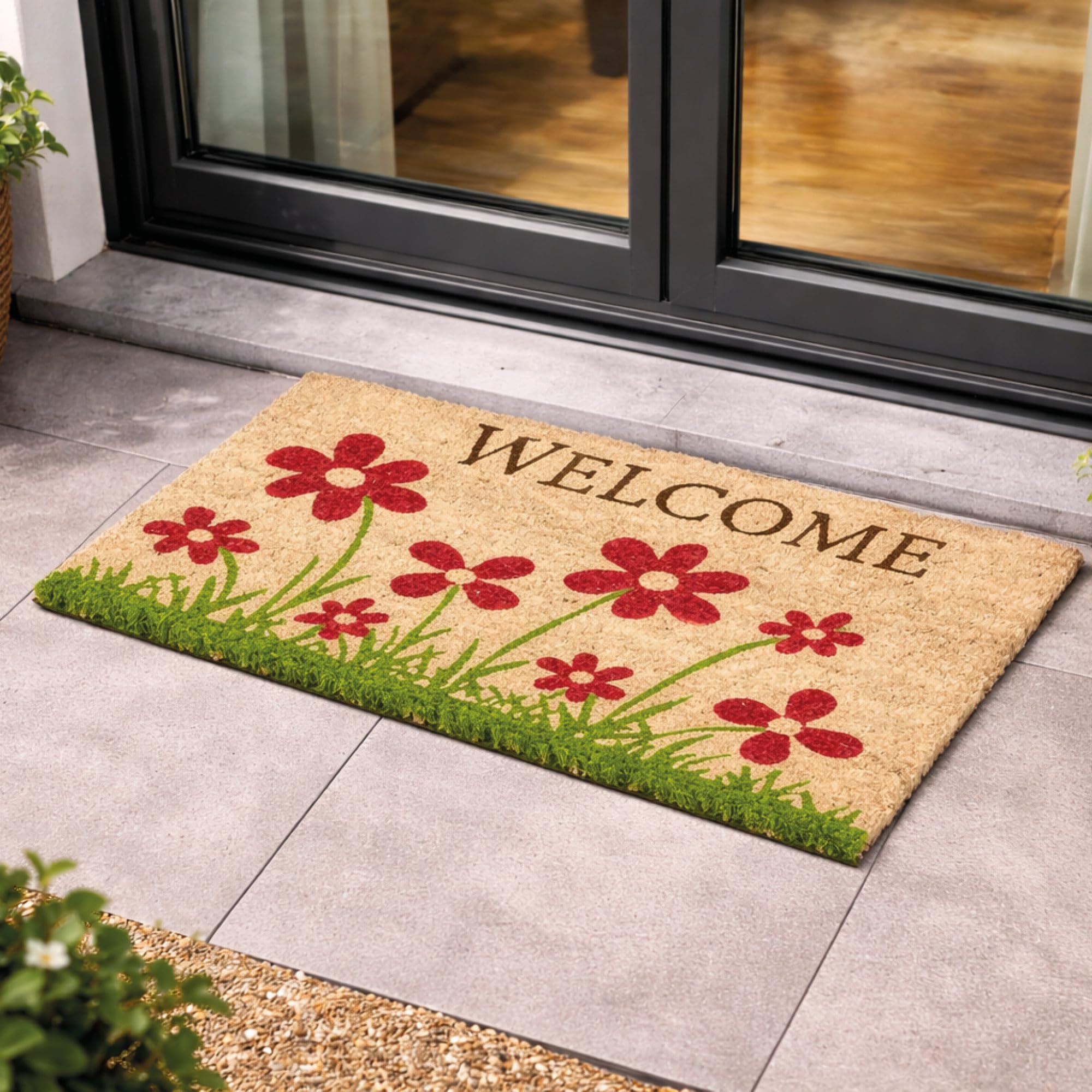 Tappeto Antiscivolo In Cocco Su Misura – 40x60 Cm (2 Pezzi), Fibre Naturali, Antibatterico, Made In Italy