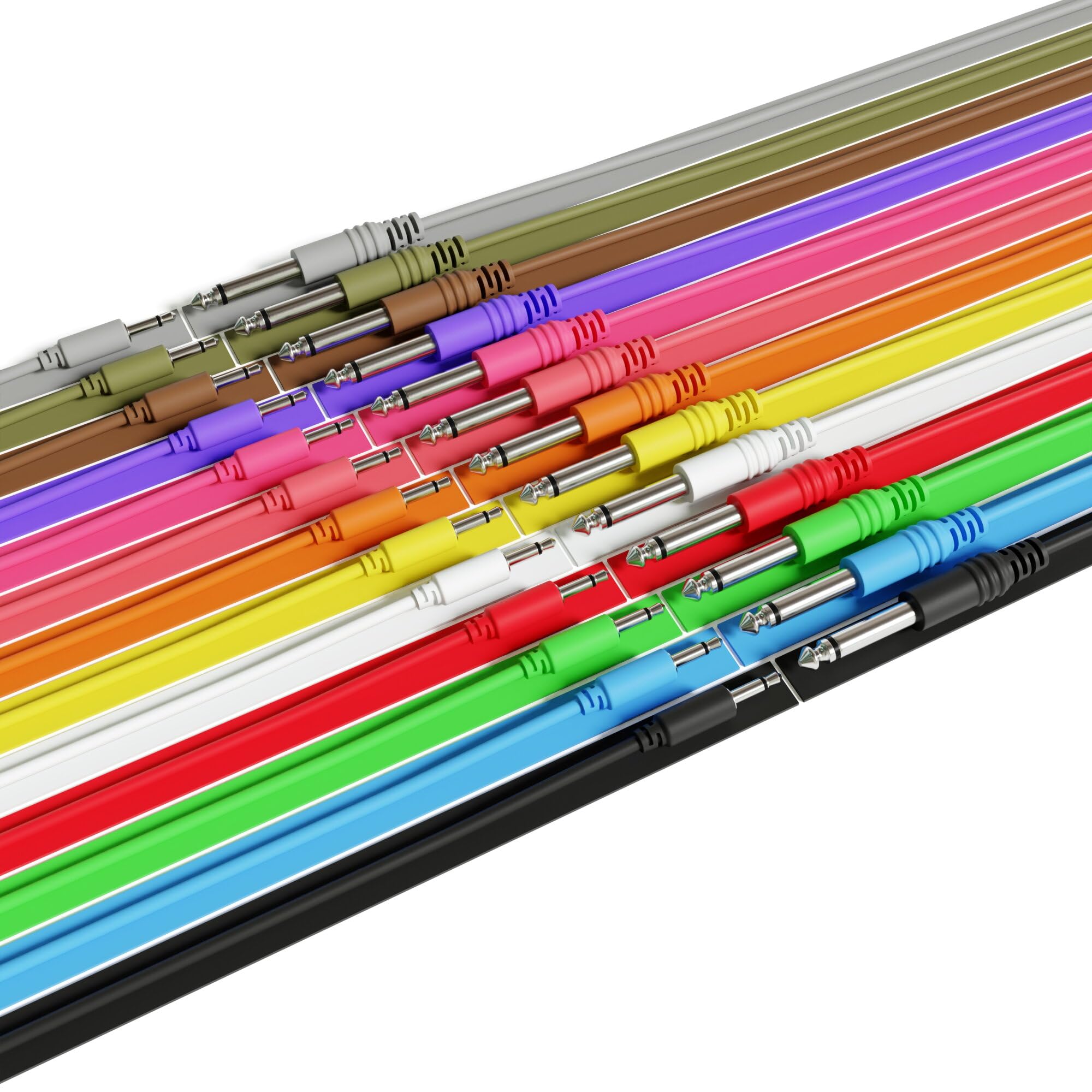 Mono Patchkabel - TS 3,5mm 1/8" zu 6,35mm 1/4" [13-Pack | 200 cm - 78,74"]