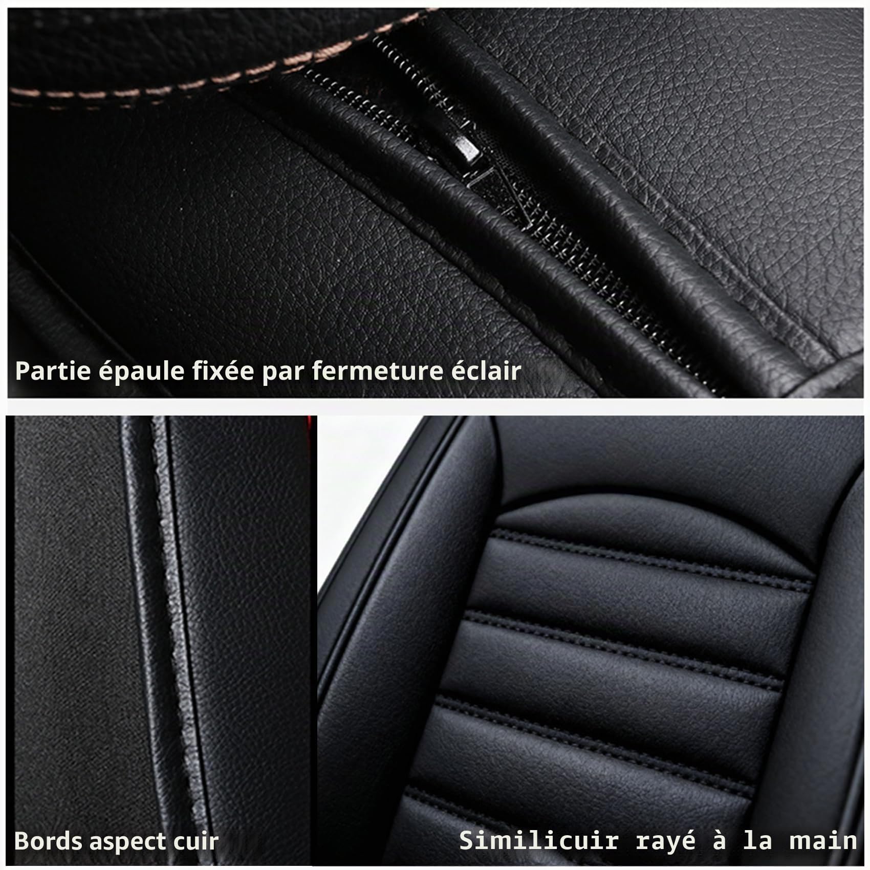 Ensemble complet de housses de siège de voiture pour Peugeot 2008 206 207 207 SW 208 3008 307 308 308 SW 508 508 SW – Housses de siège arrière, imperméables, résistantes à l'usure, housses de siège
