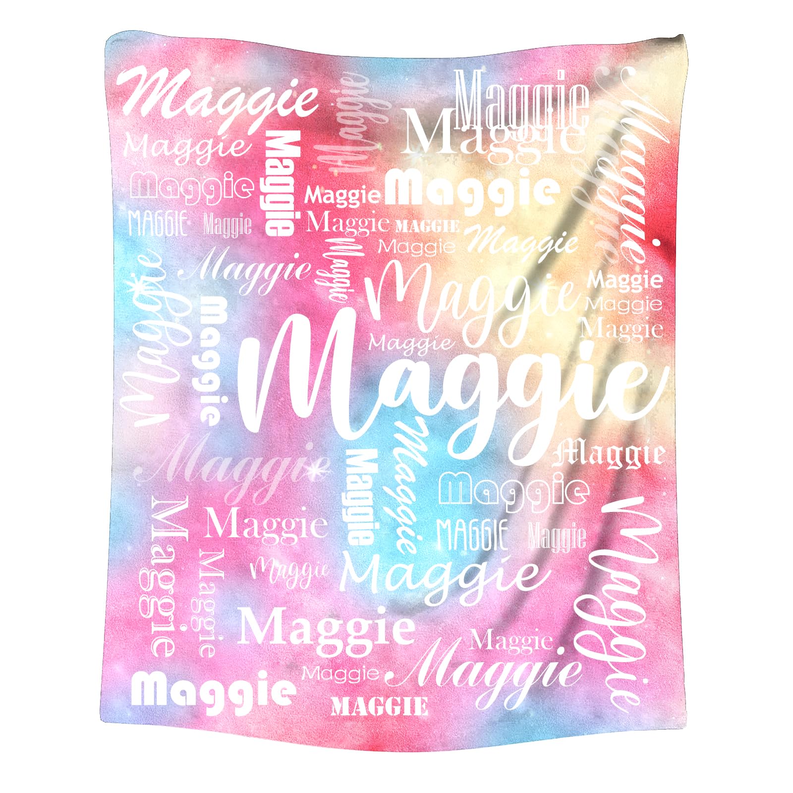 NIBESSER Personalised Baby Blanket with Names Custom Blankets Personalised Baby Gifts Customised Blanket for Boys Girls Newborn Toddlers Kids Adults Mom Dad Family Friends Dogs