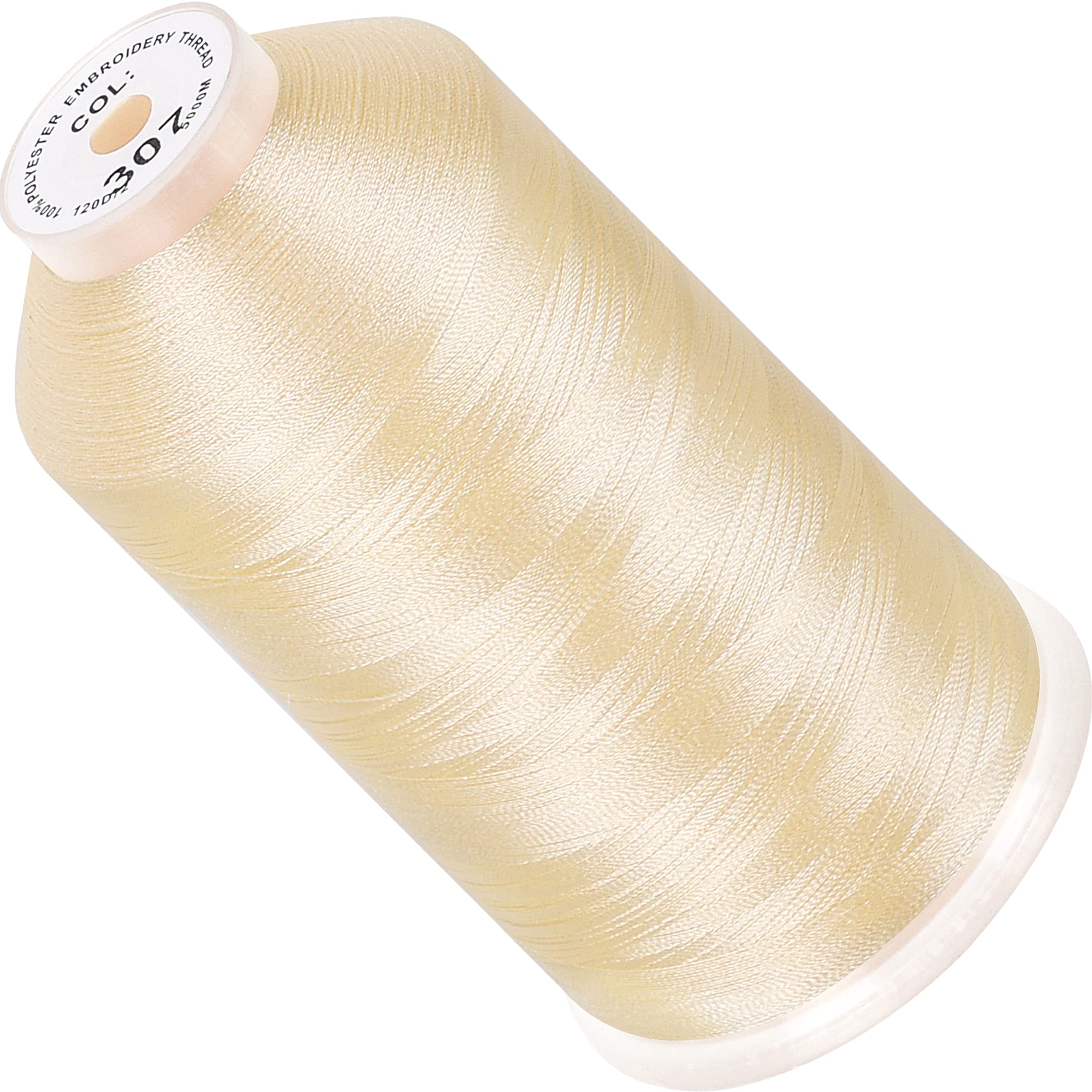 New brothread - Single Huge Spool 5000M Each Polyester Embroidery Machine Thread 40WT for Commercial and Domestic Machines - LinenOEKO-TEX STANDARD 100