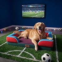 Vista 47 de Comfort Expression - Cama ortopédica para perros extragrandes, 53 x 42 pulgadas, cama impermeable y de apoyo de espuma con cojines removibles