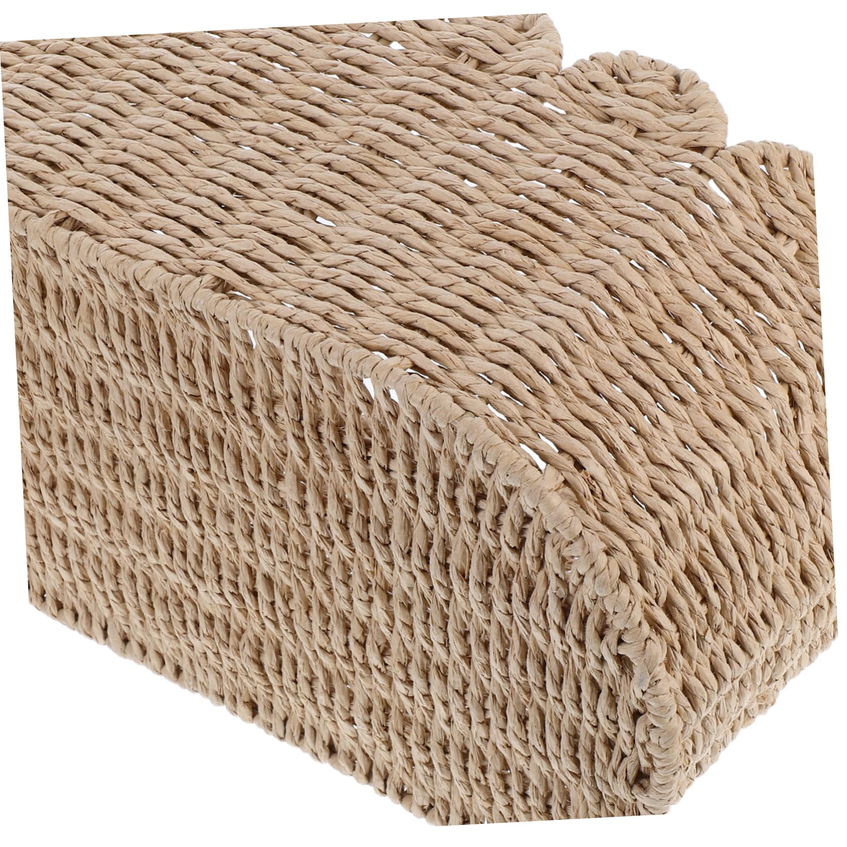 Geflochtener Kleinigkeitenkorb mit Eisenrahmen, Beige, Groß