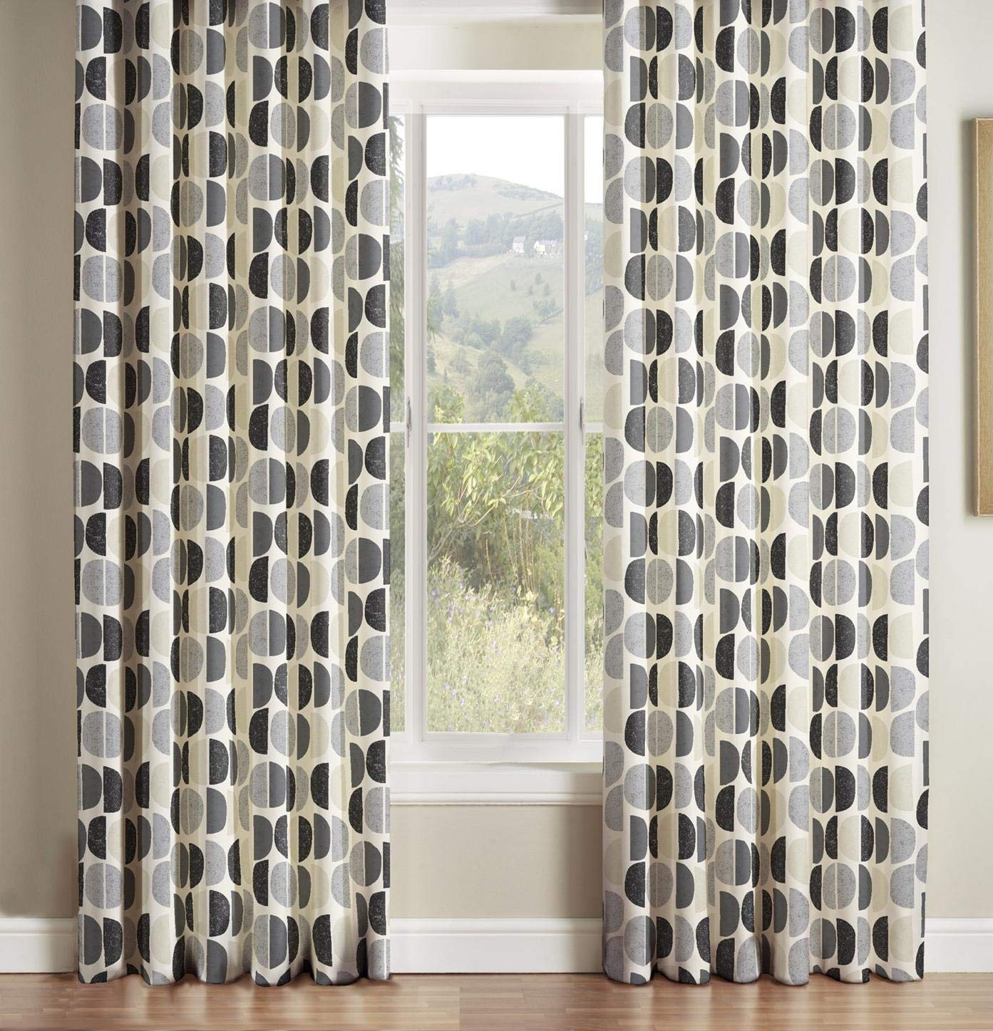 Amania Trading LtdOne Pair Of TRULIVING Lunar Grey Pencil Pleat Header Lined Curtains - GREY - 90" W x 90" D