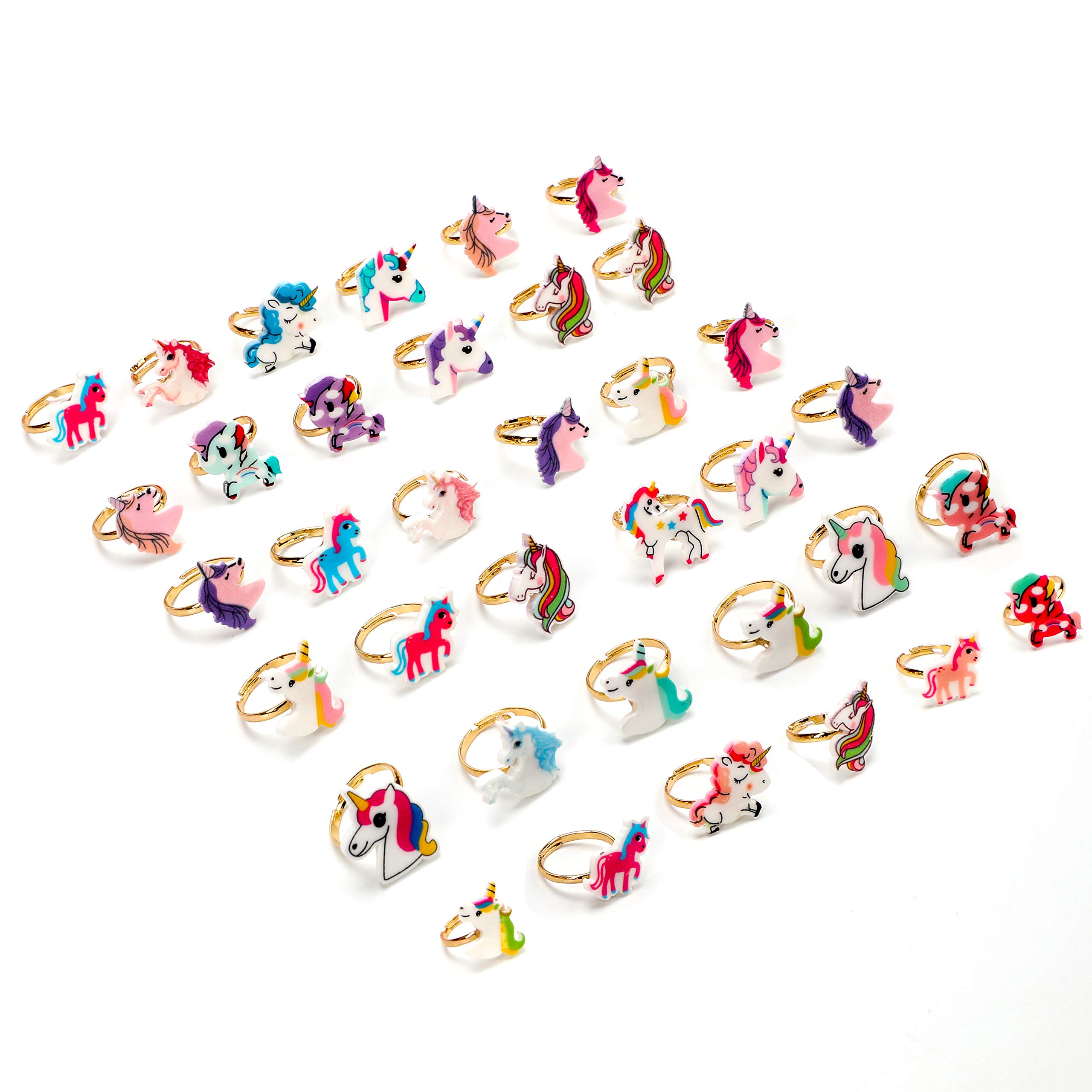 Toys For Year Old Girls 36-Piece Unicorn Animal Rings Set For