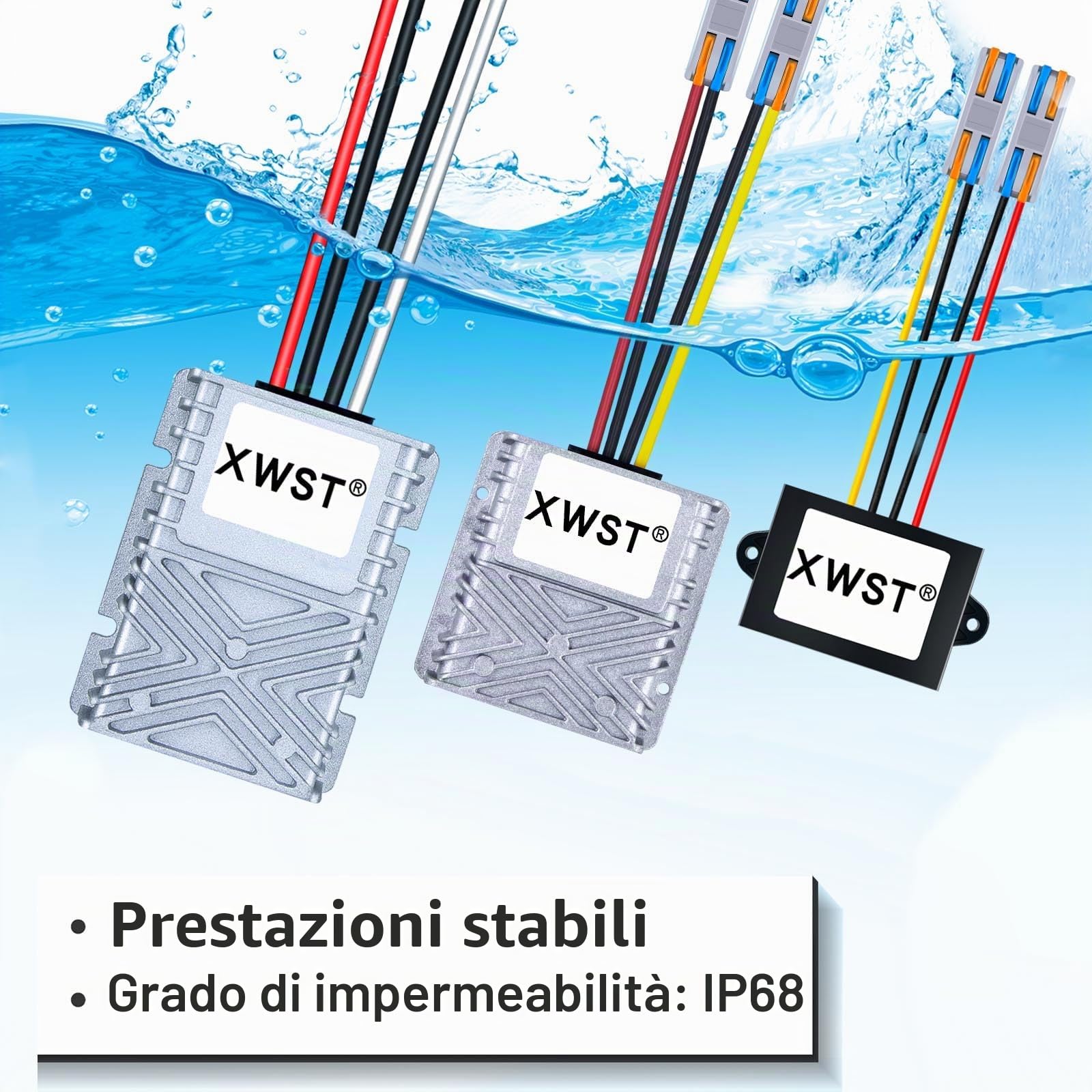 Converter Boost da DC 12V a 48V 8A 384W Convertitore di Tensione con Connettore Rapido, Step up Regolatore Trasformatore Modulo di Alimentazione Convertitore