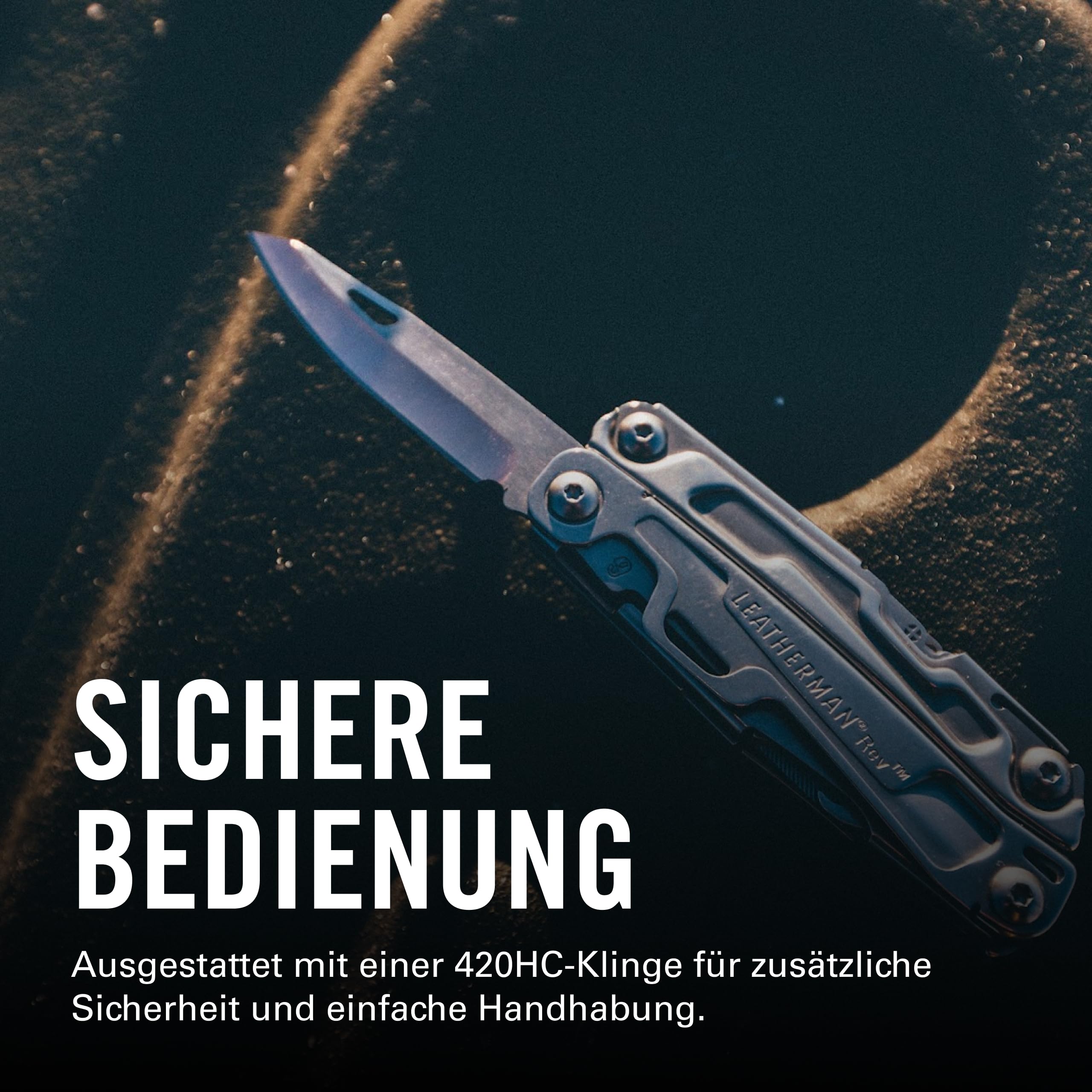 Leatherman Rev Multi-Tool - 14 Werkzeuge mit Klinge für Camping und Heimwerken - Edelstahl, Silber