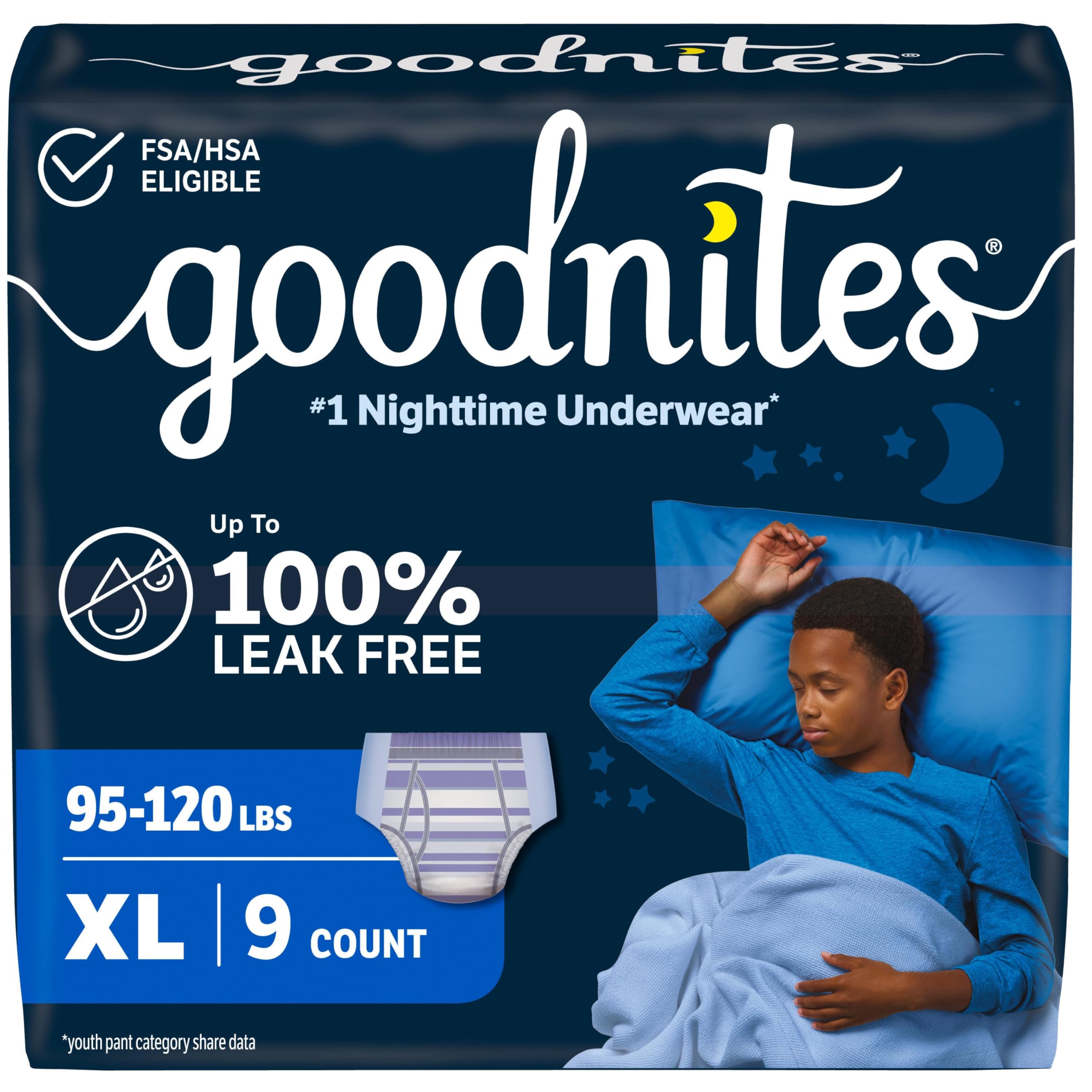 Amazon.co.jp: Goodnites Nighttime Bedwetting Underwear, Boys' XL