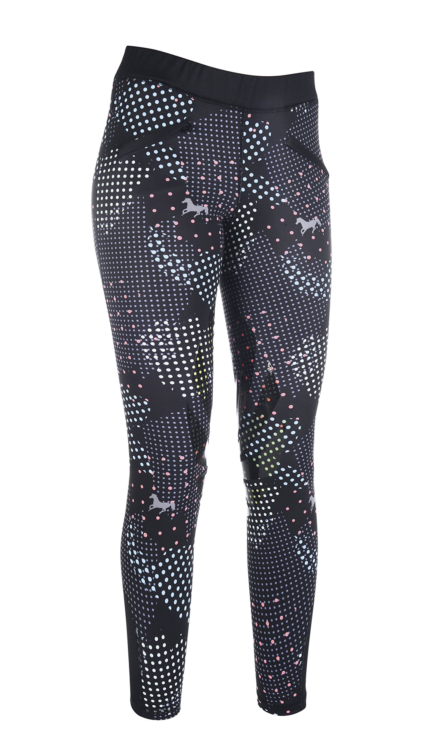 HKM - Reitleggings -Fancy- Silikon-kniebesatz9195, Pantaloni Unisex - Adulto