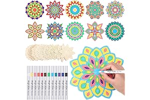 Vercraft 22 Pcs Wooden Mandala Painting Set: Unleash Your Creativity and Paint Stunning Mandala Patterns