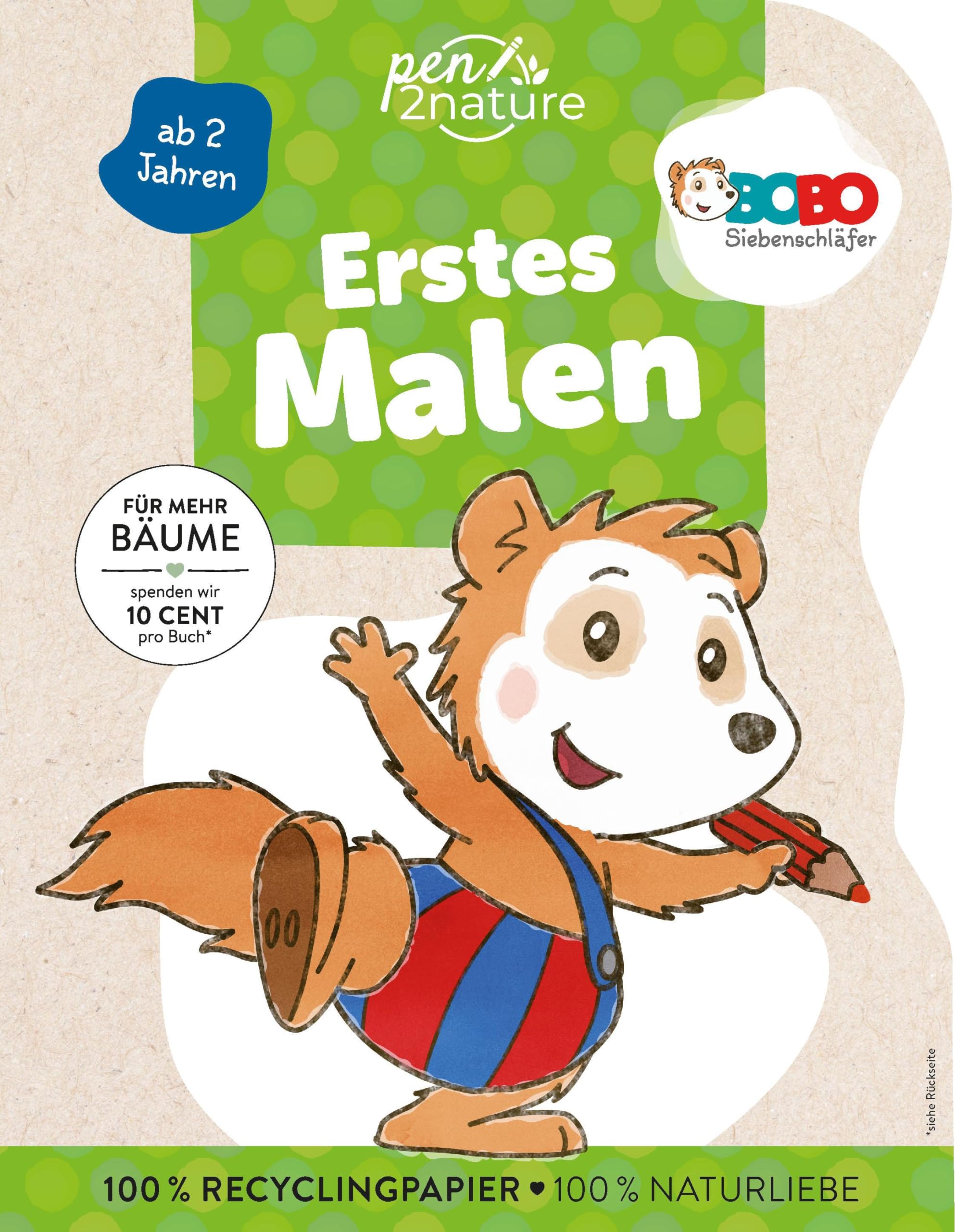 Bobo Siebenschläfer Erstes Malen ab 2 Jahren: Konturengestanztes Malbuch mit 39 einfachen Motiven und großen Ausmalflächen für kleine Hände