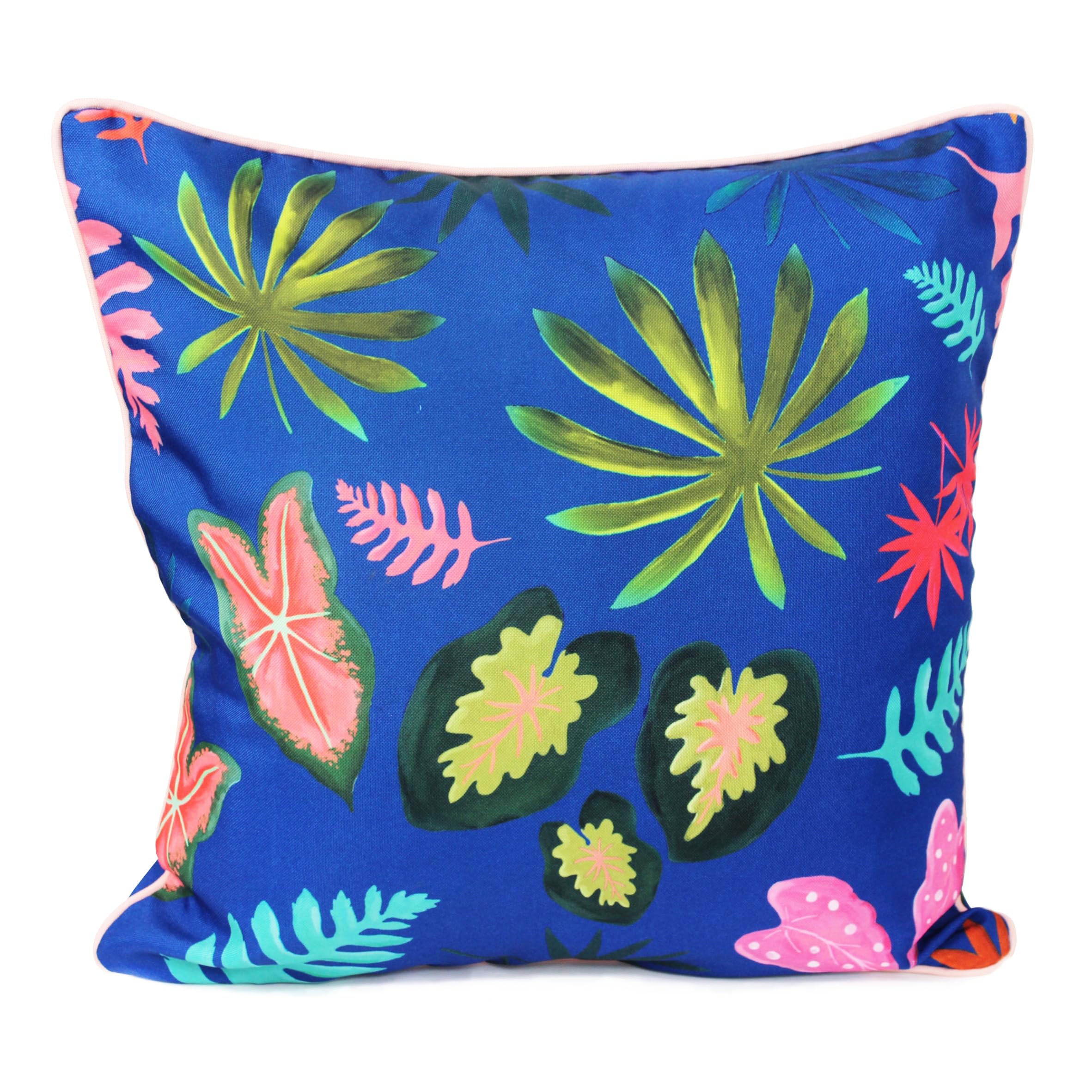 Peggy Wilkins Tropical Haze 1 Outdoor Cushion 45 X 45 Cm Square Water-Resistant,Garden Indoor Seat Cushion Removable Zipped Cover, Piped Edge, Soft Infill For Chairs, Benches, Patio & Conservatory