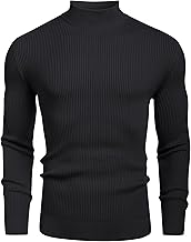 COOFANDY Men's Jumpers Mock Neck Jumper Slim Fit Turtleneck Sweater High Neck Knitted Jumper Warm