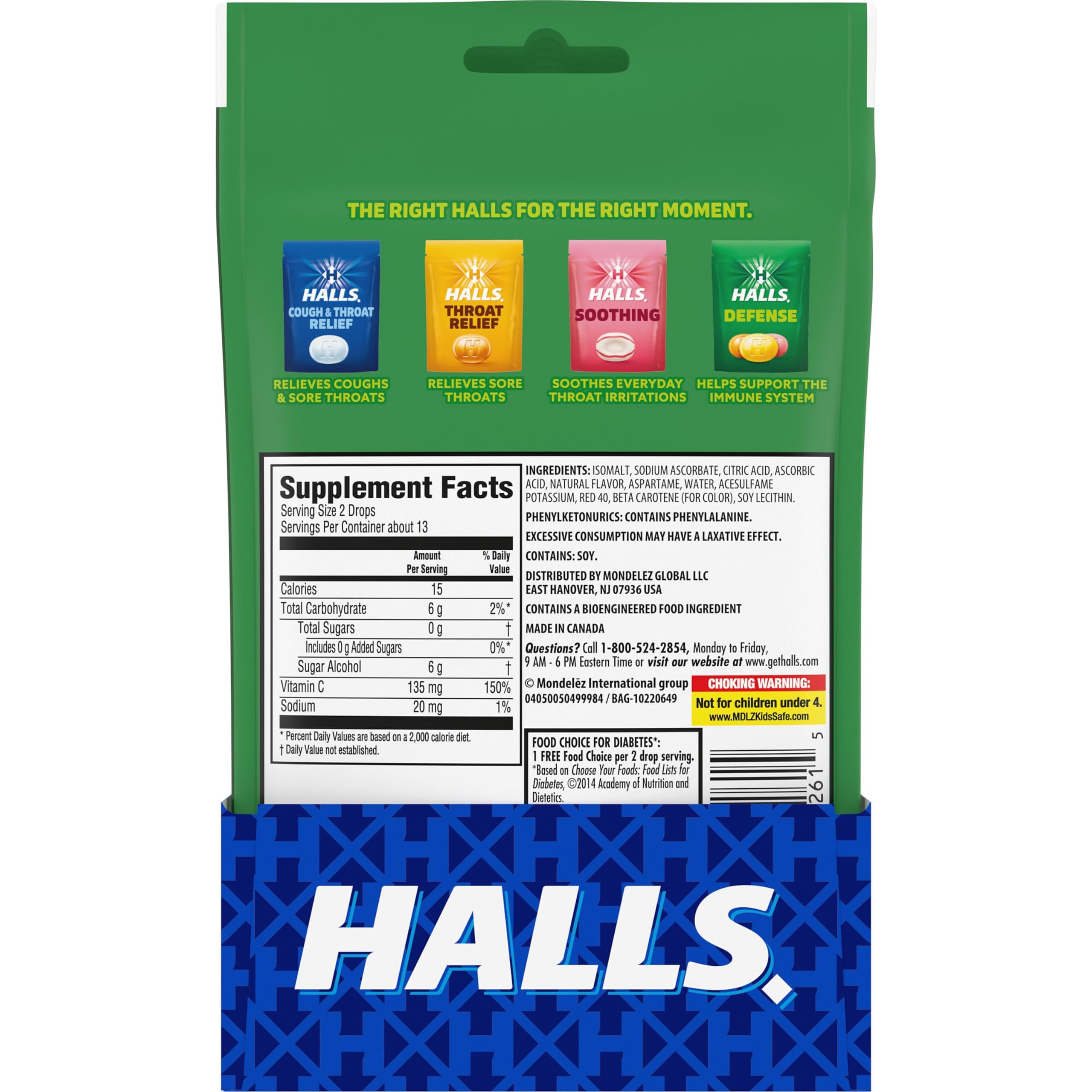 HALLS Defense Citrus Sugar Free Vitamin C Dietary Supplement Drops, 300 ct — Amazon image 12