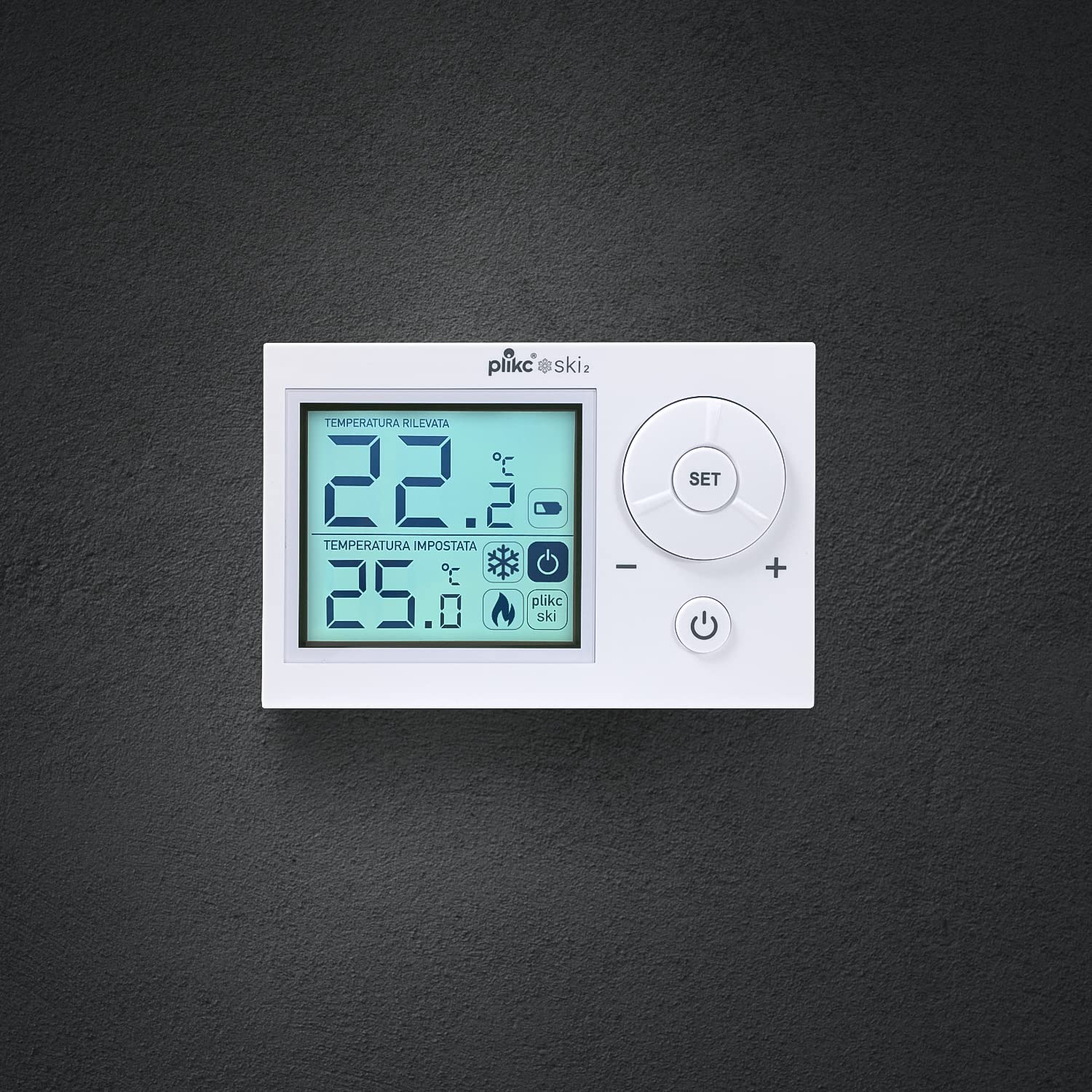 Plikc Ski 2 - Termostato ambiente digitale (Bianco)