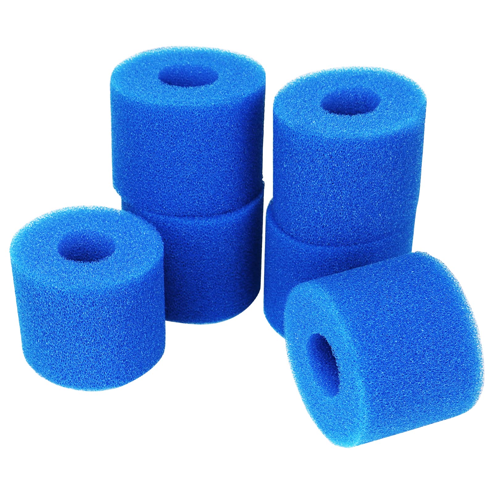 BLIKA6Pcs Swimming Pool Filter Sponge Medium Hot Tub Filter Cartridge Sponge Foam Sponge Cartridge for Type A, Replacement Foam Cartridge