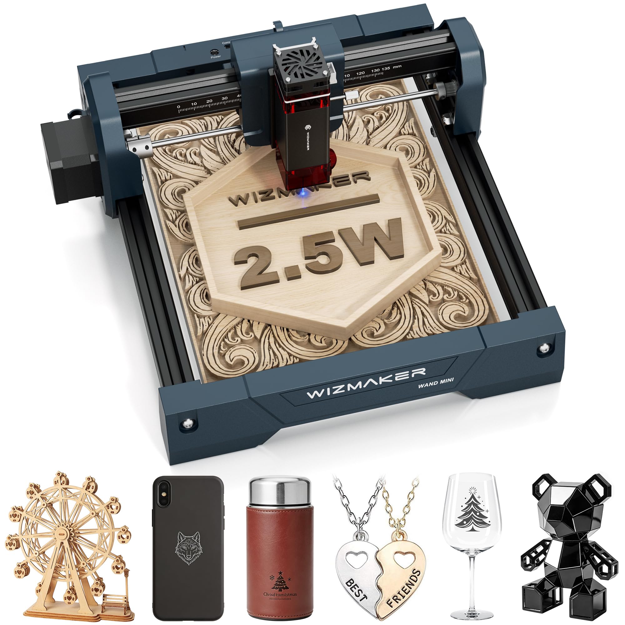 Amazon.com: WIZMAKER Laser Engraver Machine, 2.5W Laser Engraver