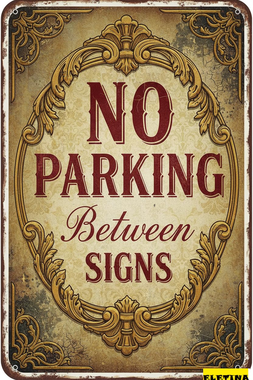 Personalized Sign for Man Cave Warning No Parking Between S Metal Wall Decor Beware Caution Aluminum Metal S School Bar Street Parking Lot 8x12in Business Metal Private Property Decorative
