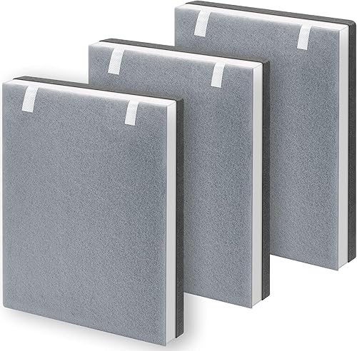 Paquete de 3 filtros de repuesto Vital 100 HEPA compatibles con purificador de aire LEVOIT Vital 100, HEPA y juego de filtros de carbón activado de