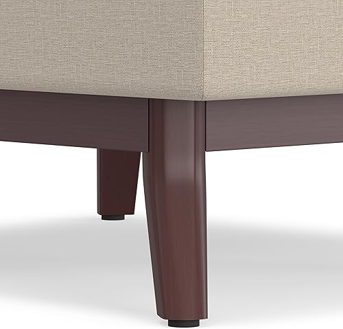 Miniatura 275 de SIMPLIHOME Owen - Bandeja rectangular moderna de mediados de siglo de 34 pulgadas de ancho, otomana pequeña para almacenamiento de mesa auxiliar, en